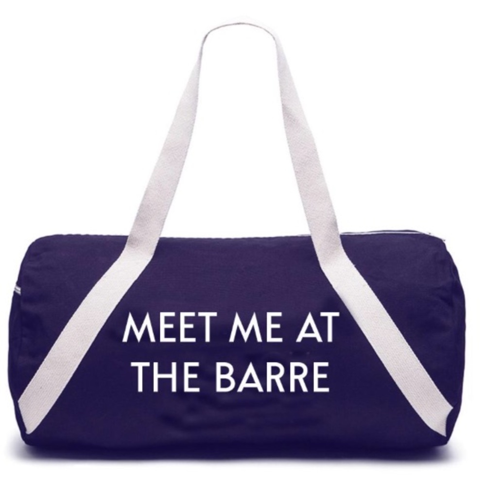 PRIVATEPARTY MEET ME AT THE BARRE Denim Gym Bag